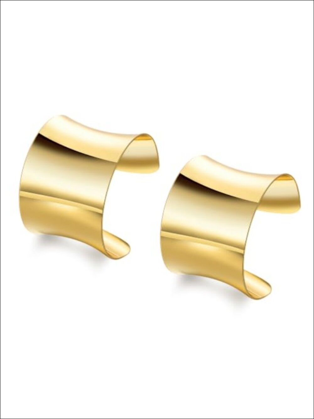 Chunky Open Cuff Bracelet Set Minimalist Statement Bangle Stackable Jewelry
